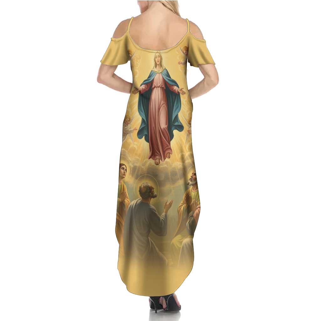 Assumption Virgin Mary to Heaven Summer Maxi Dress Falling Asleep of the Mother of God - Wonder Print Shop