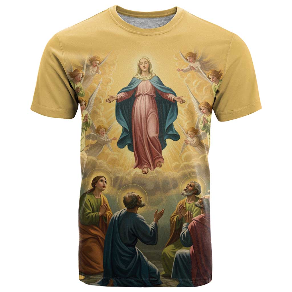 Assumption Virgin Mary to Heaven T Shirt Falling Asleep of the Mother of God - Wonder Print Shop