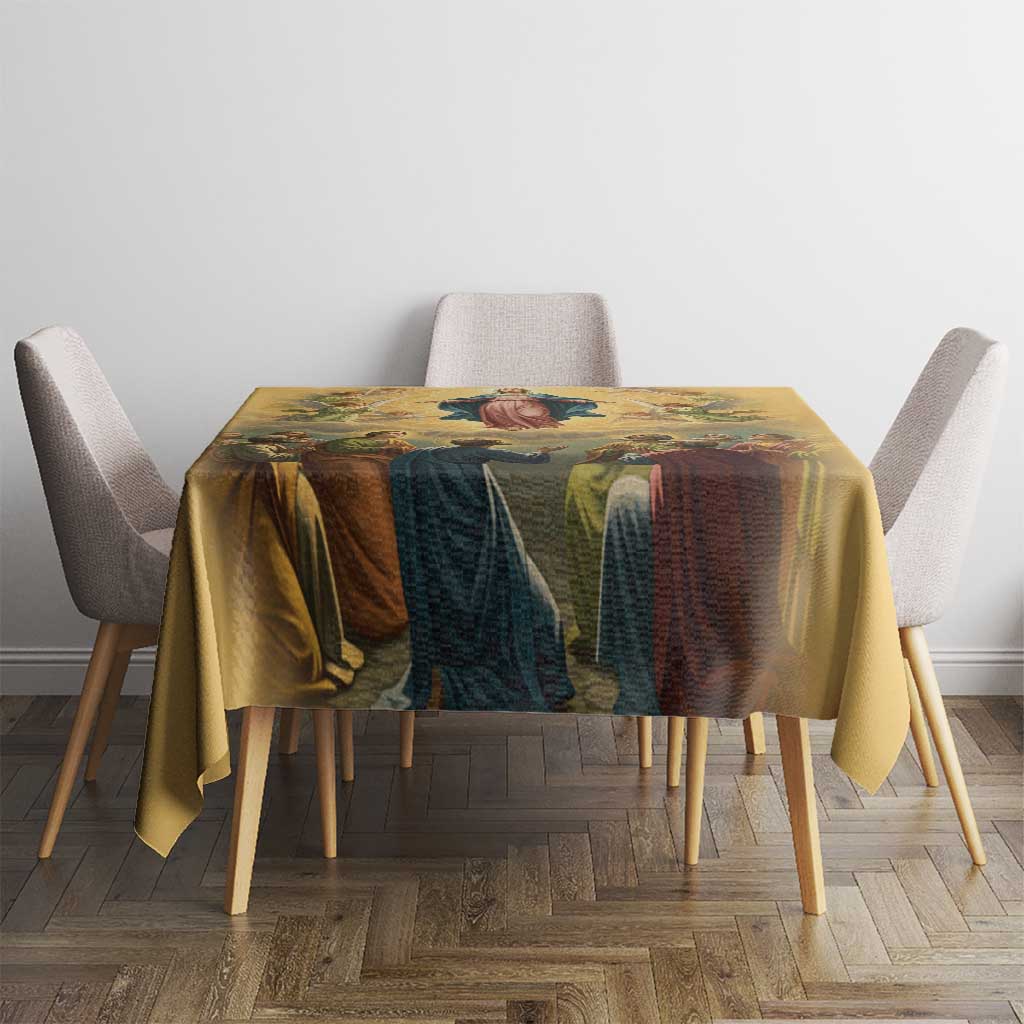 Assumption Virgin Mary to Heaven Tablecloth Falling Asleep of the Mother of God - Wonder Print Shop