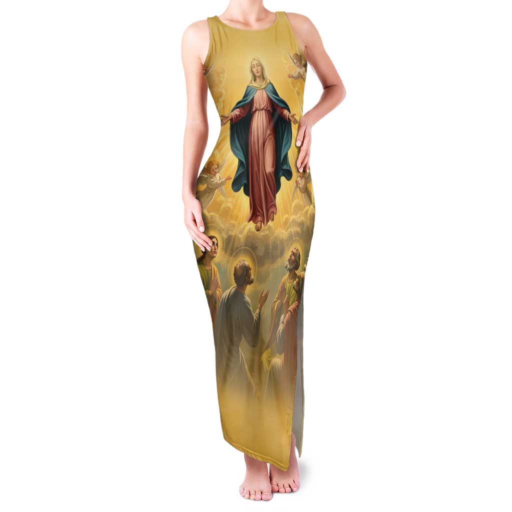 Assumption Virgin Mary to Heaven Tank Maxi Dress Falling Asleep of the Mother of God - Wonder Print Shop