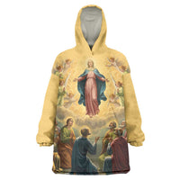 Assumption Virgin Mary to Heaven Wearable Blanket Hoodie Falling Asleep of the Mother of God - Wonder Print Shop