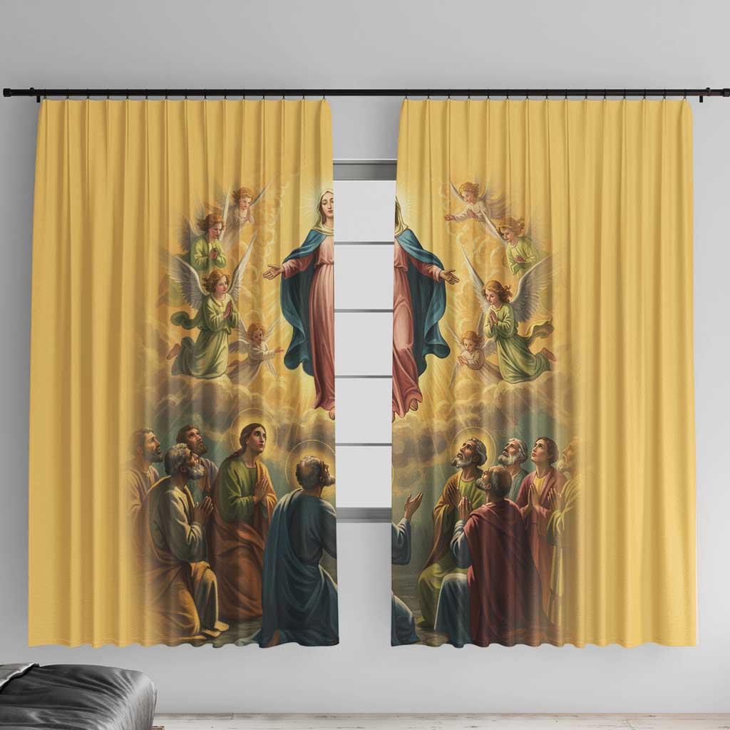 Assumption Virgin Mary to Heaven Window Curtain Falling Asleep of the Mother of God - Wonder Print Shop