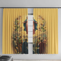 Assumption Virgin Mary to Heaven Window Curtain Falling Asleep of the Mother of God - Wonder Print Shop