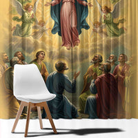Assumption Virgin Mary to Heaven Window Curtain Falling Asleep of the Mother of God - Wonder Print Shop