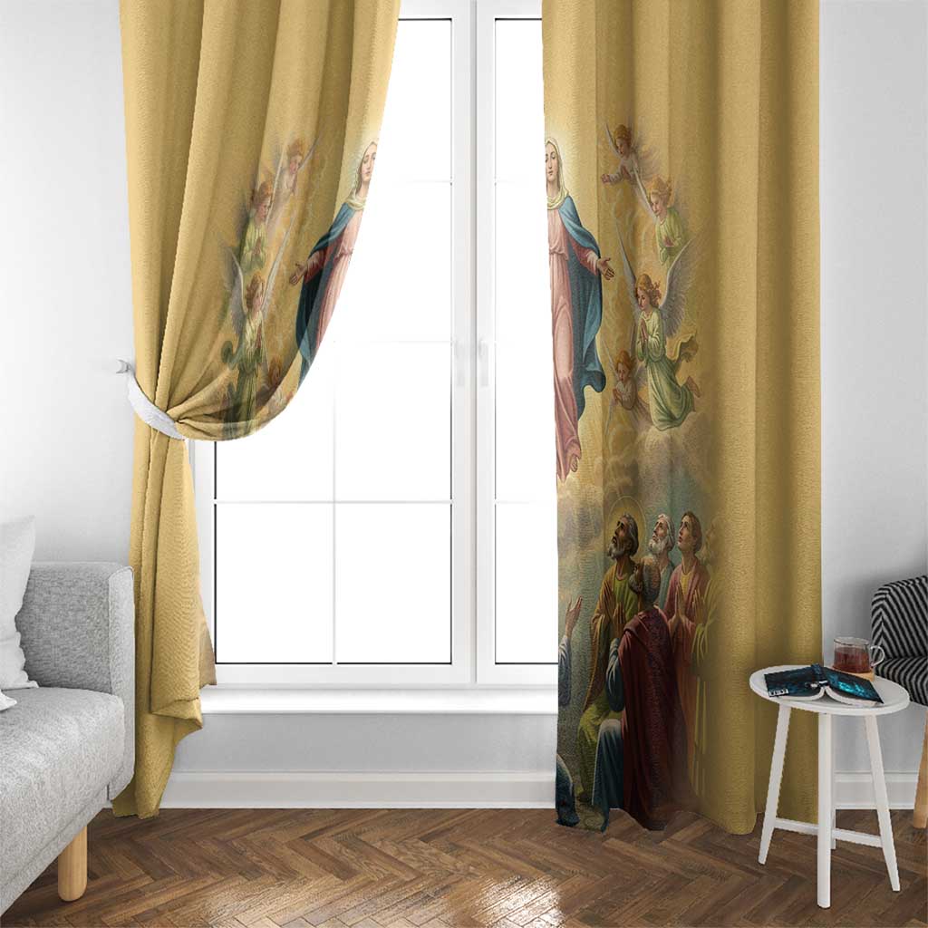 Assumption Virgin Mary to Heaven Window Curtain Falling Asleep of the Mother of God - Wonder Print Shop