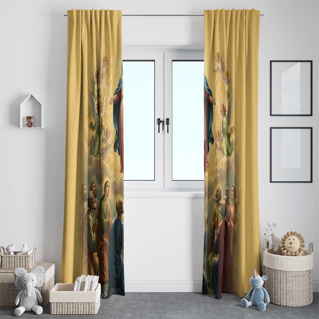 Assumption Virgin Mary to Heaven Window Curtain Falling Asleep of the Mother of God - Wonder Print Shop