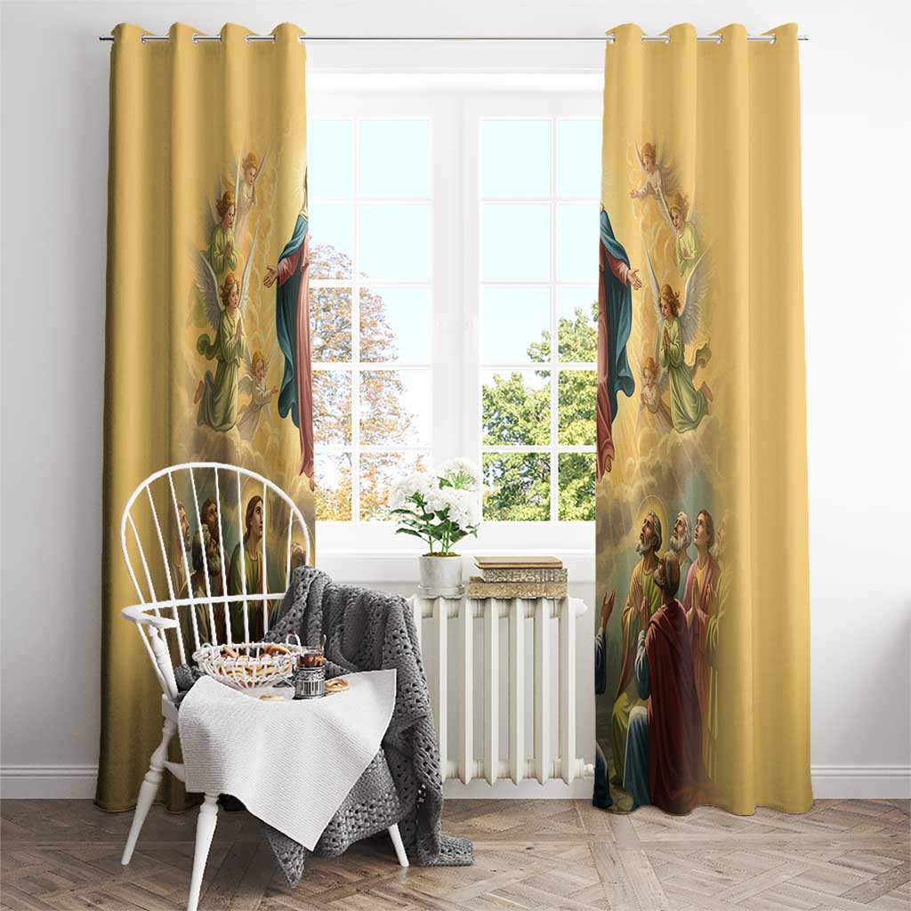 Assumption Virgin Mary to Heaven Window Curtain Falling Asleep of the Mother of God - Wonder Print Shop