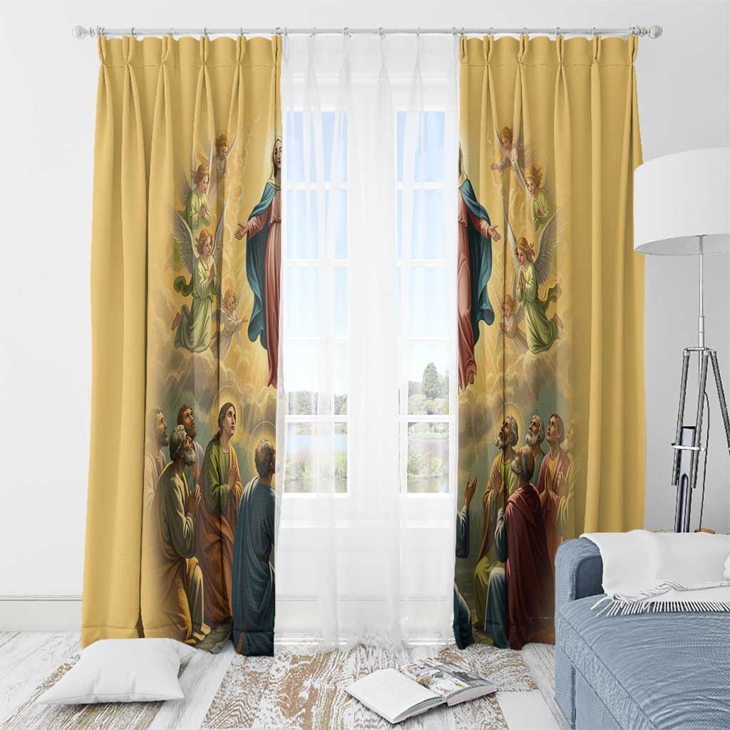 Assumption Virgin Mary to Heaven Window Curtain Falling Asleep of the Mother of God - Wonder Print Shop