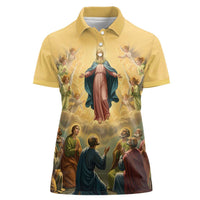 Assumption Virgin Mary to Heaven Women Polo Shirt Falling Asleep of the Mother of God - Wonder Print Shop