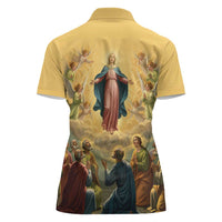 Assumption Virgin Mary to Heaven Women Polo Shirt Falling Asleep of the Mother of God - Wonder Print Shop