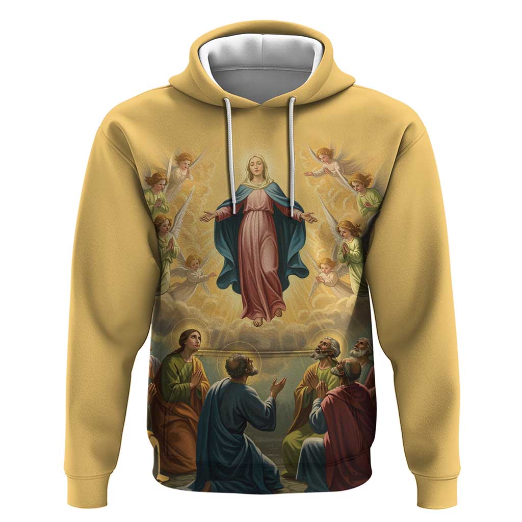 Assumption Virgin Mary to Heaven Zip Hoodie Falling Asleep of the Mother of God - Wonder Print Shop