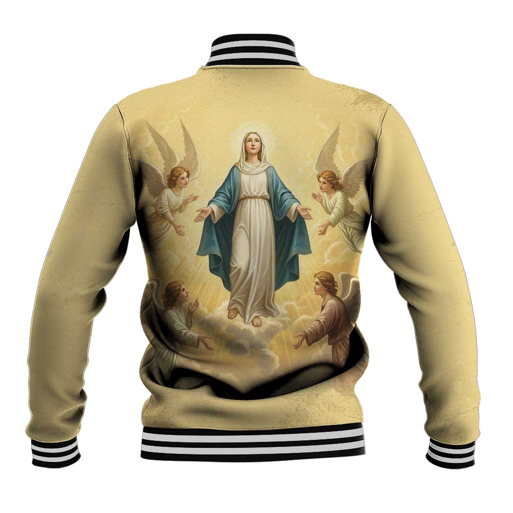 Blessed Virgin Mary Baseball Jacket Falling Asleep of the Mother of God - Wonder Print Shop