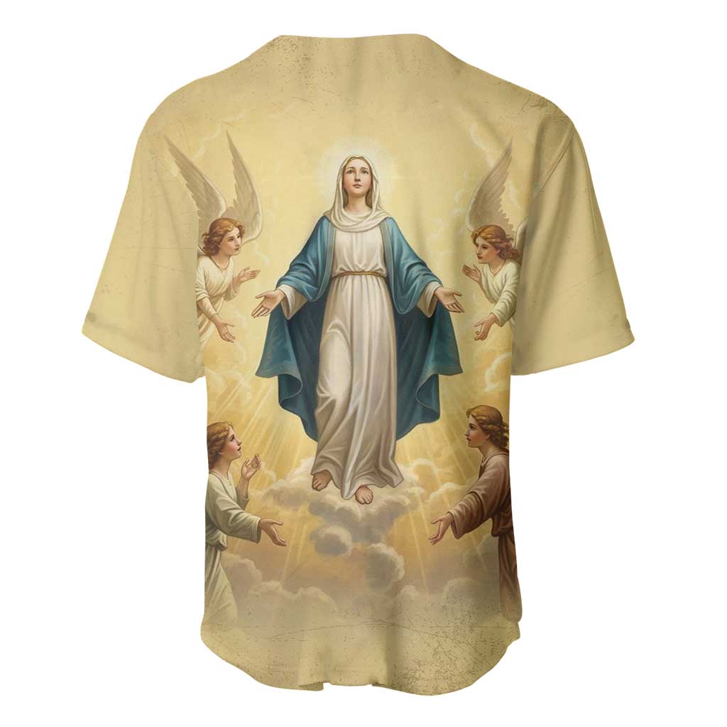 Blessed Virgin Mary Baseball Jersey Falling Asleep of the Mother of God - Wonder Print Shop