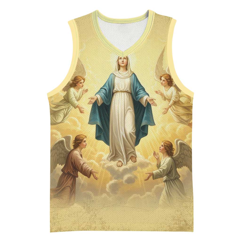 Blessed Virgin Mary Basketball Jersey Falling Asleep of the Mother of God - Wonder Print Shop