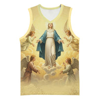 Blessed Virgin Mary Basketball Jersey Falling Asleep of the Mother of God - Wonder Print Shop