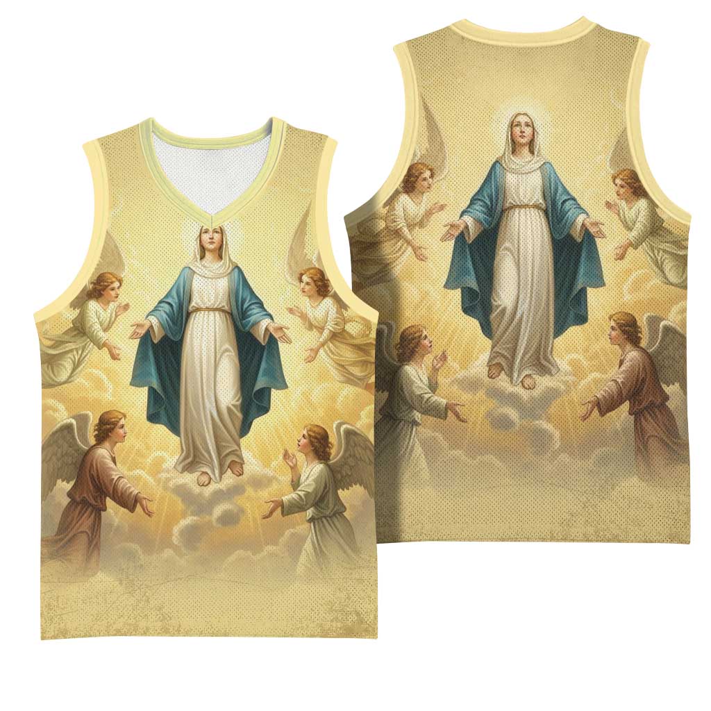 Blessed Virgin Mary Basketball Jersey Falling Asleep of the Mother of God - Wonder Print Shop