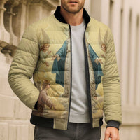 Blessed Virgin Mary Bomber Puffer Jacket Falling Asleep of the Mother of God - Wonder Print Shop