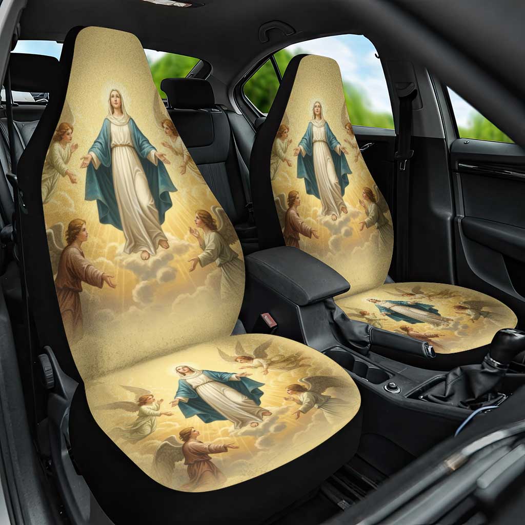 Blessed Virgin Mary Car Seat Cover Falling Asleep of the Mother of God - Wonder Print Shop