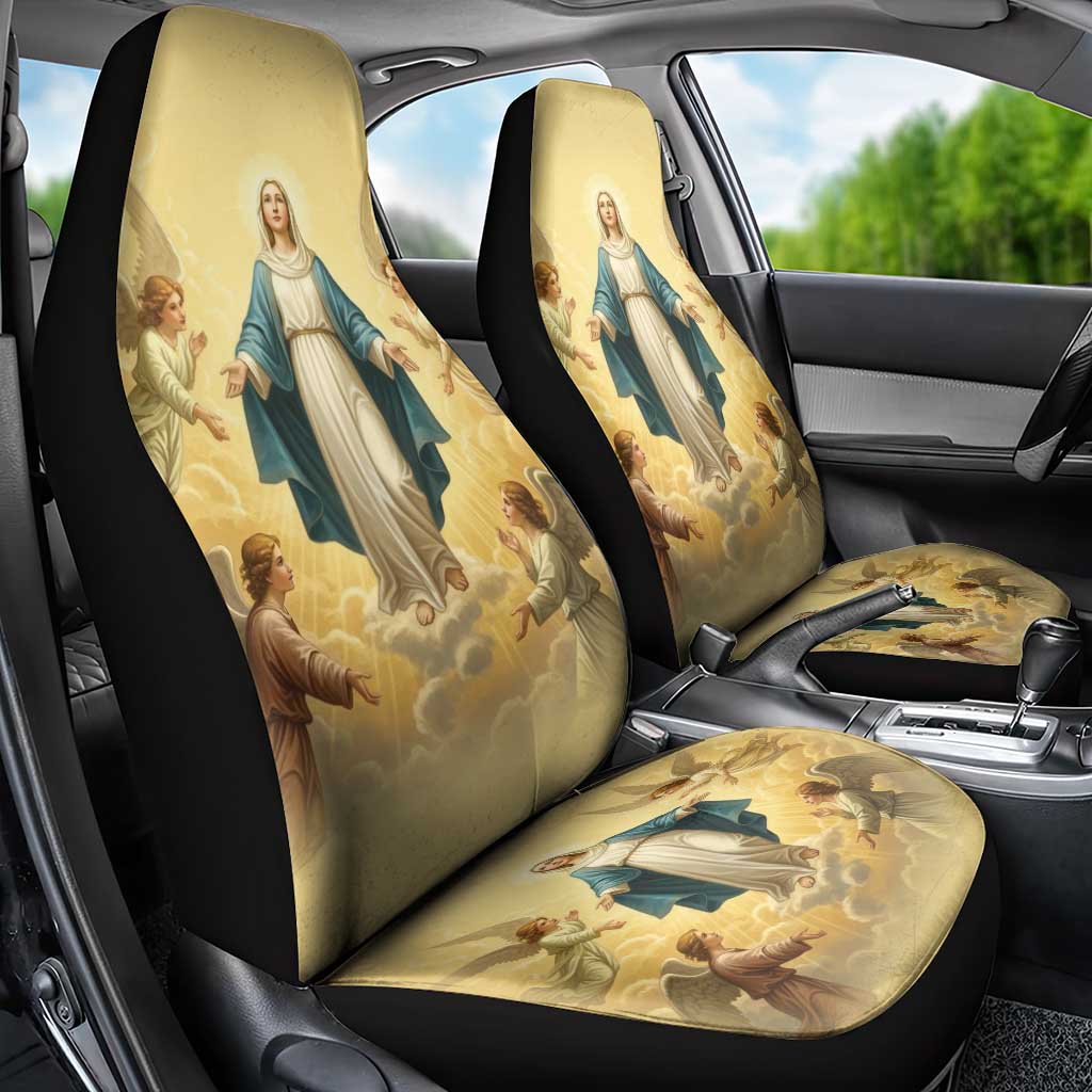 Blessed Virgin Mary Car Seat Cover Falling Asleep of the Mother of God - Wonder Print Shop