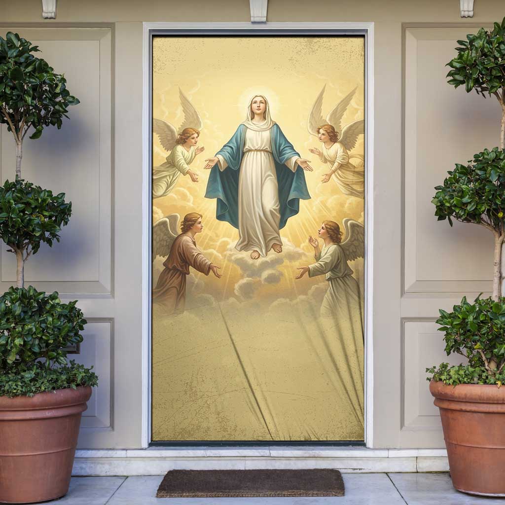 Blessed Virgin Mary Door Cover Falling Asleep of the Mother of God - Wonder Print Shop
