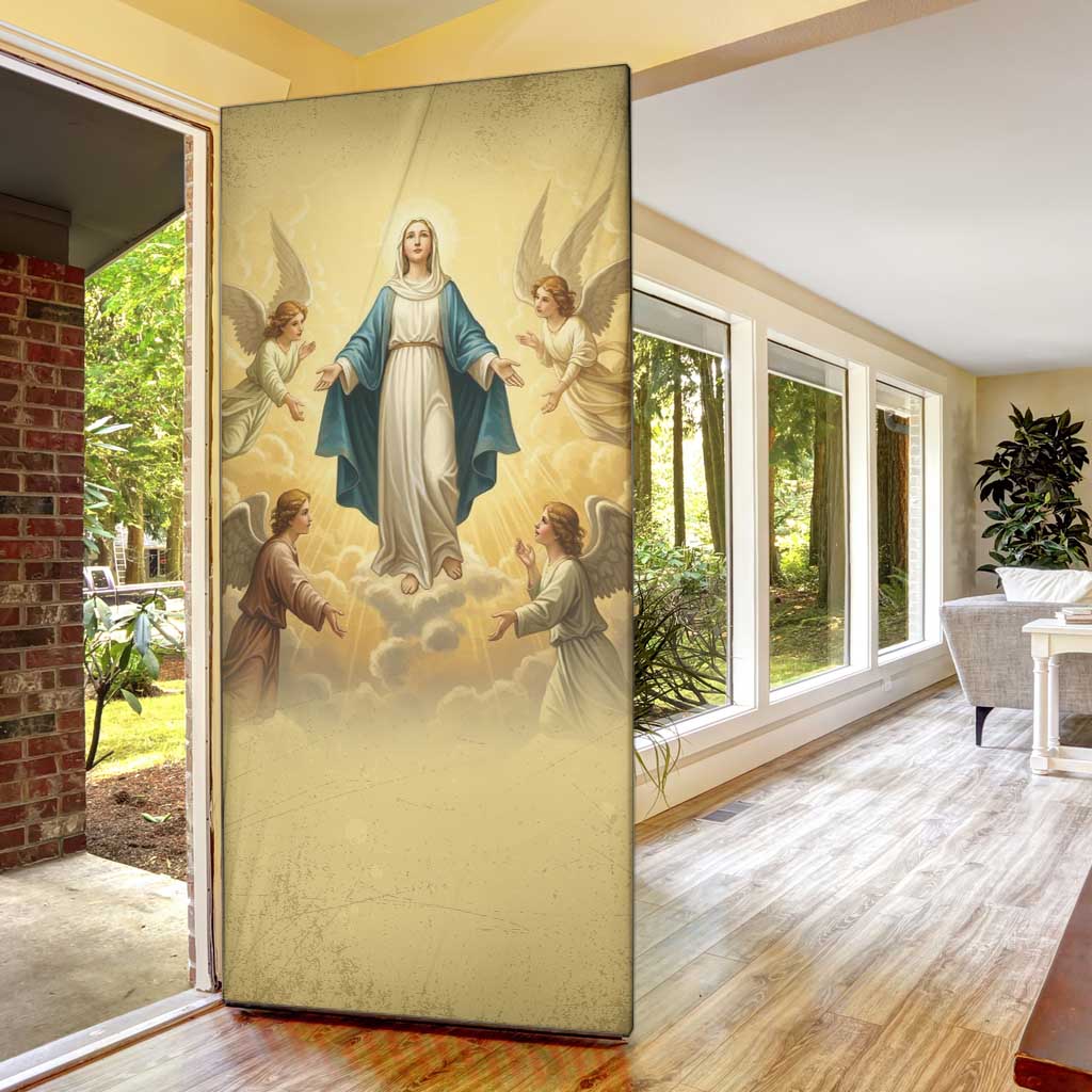 Blessed Virgin Mary Door Cover Falling Asleep of the Mother of God - Wonder Print Shop