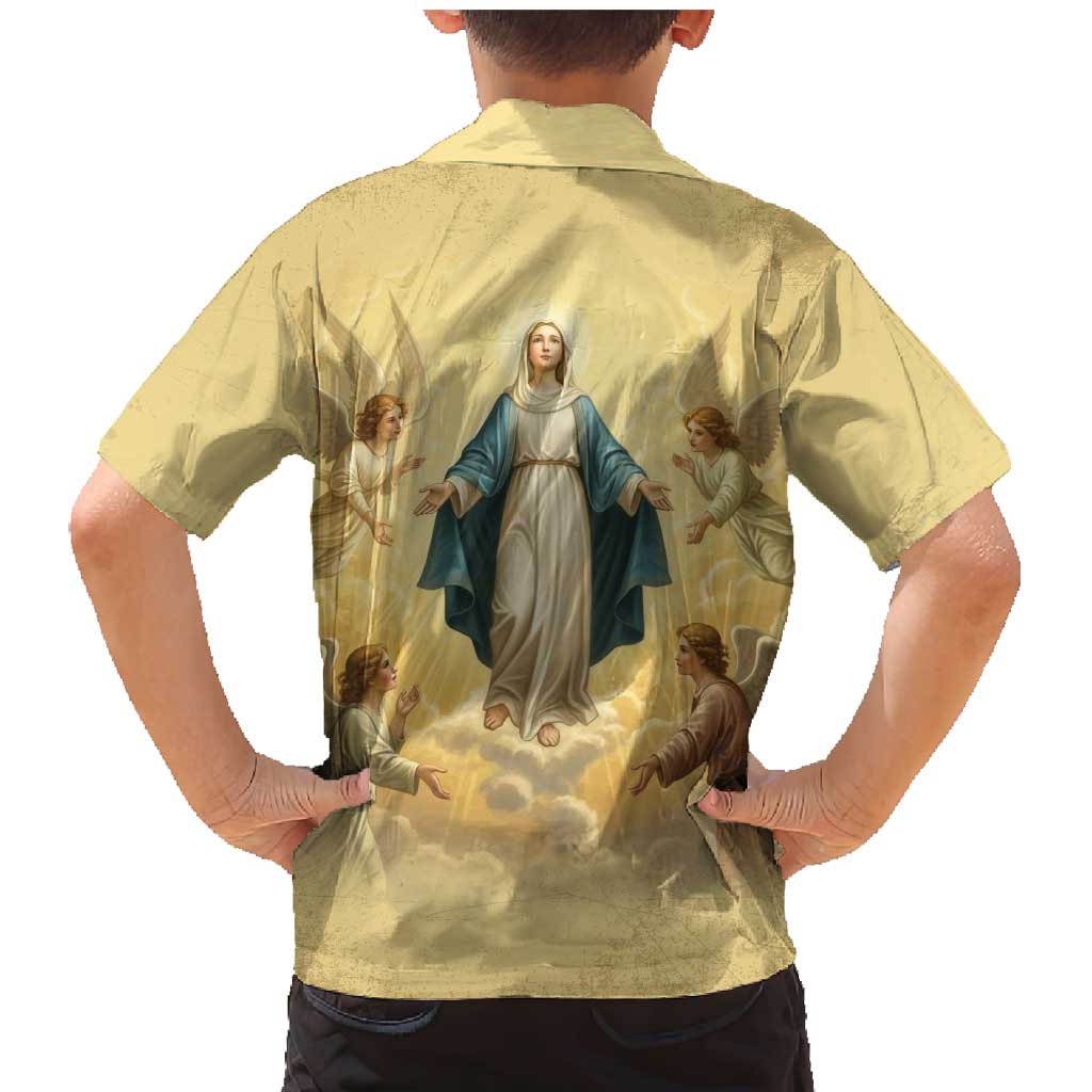 Blessed Virgin Mary Family Matching Mermaid Dress and Hawaiian Shirt Falling Asleep of the Mother of God - Wonder Print Shop