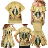 Blessed Virgin Mary Family Matching Mermaid Dress and Hawaiian Shirt Falling Asleep of the Mother of God - Wonder Print Shop