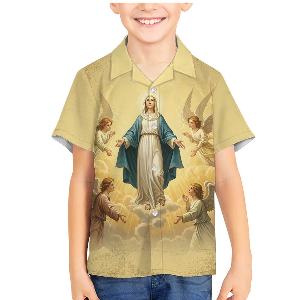 Blessed Virgin Mary Family Matching Mermaid Dress and Hawaiian Shirt Falling Asleep of the Mother of God - Wonder Print Shop