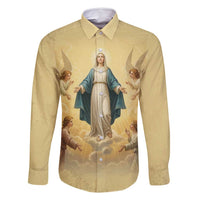 Blessed Virgin Mary Family Matching Off Shoulder Short Dress and Hawaiian Shirt Falling Asleep of the Mother of God - Wonder Print Shop