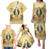 Blessed Virgin Mary Family Matching Puletasi and Hawaiian Shirt Falling Asleep of the Mother of God - Wonder Print Shop