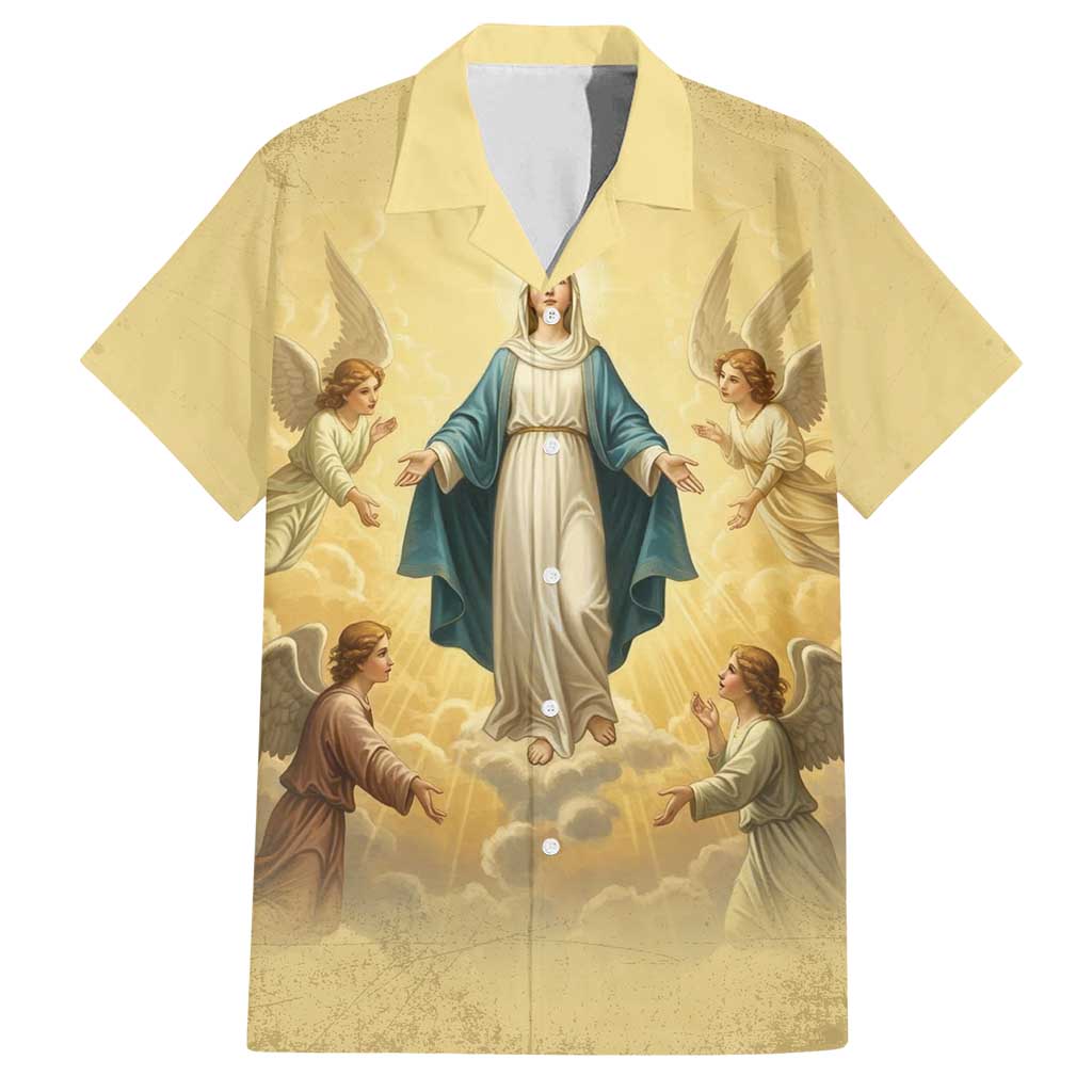 Blessed Virgin Mary Family Matching Puletasi and Hawaiian Shirt Falling Asleep of the Mother of God - Wonder Print Shop