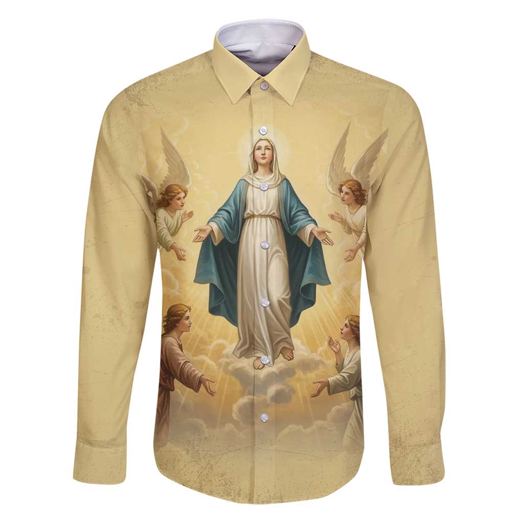 Blessed Virgin Mary Family Matching Puletasi and Hawaiian Shirt Falling Asleep of the Mother of God - Wonder Print Shop