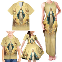 Blessed Virgin Mary Family Matching Tank Maxi Dress and Hawaiian Shirt Falling Asleep of the Mother of God - Wonder Print Shop