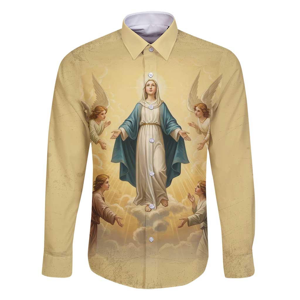 Blessed Virgin Mary Family Matching Tank Maxi Dress and Hawaiian Shirt Falling Asleep of the Mother of God - Wonder Print Shop