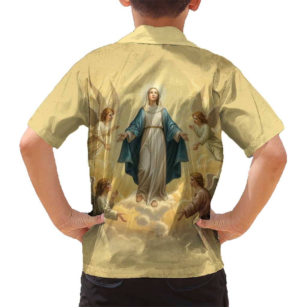 Blessed Virgin Mary Hawaiian Shirt Falling Asleep of the Mother of God - Wonder Print Shop