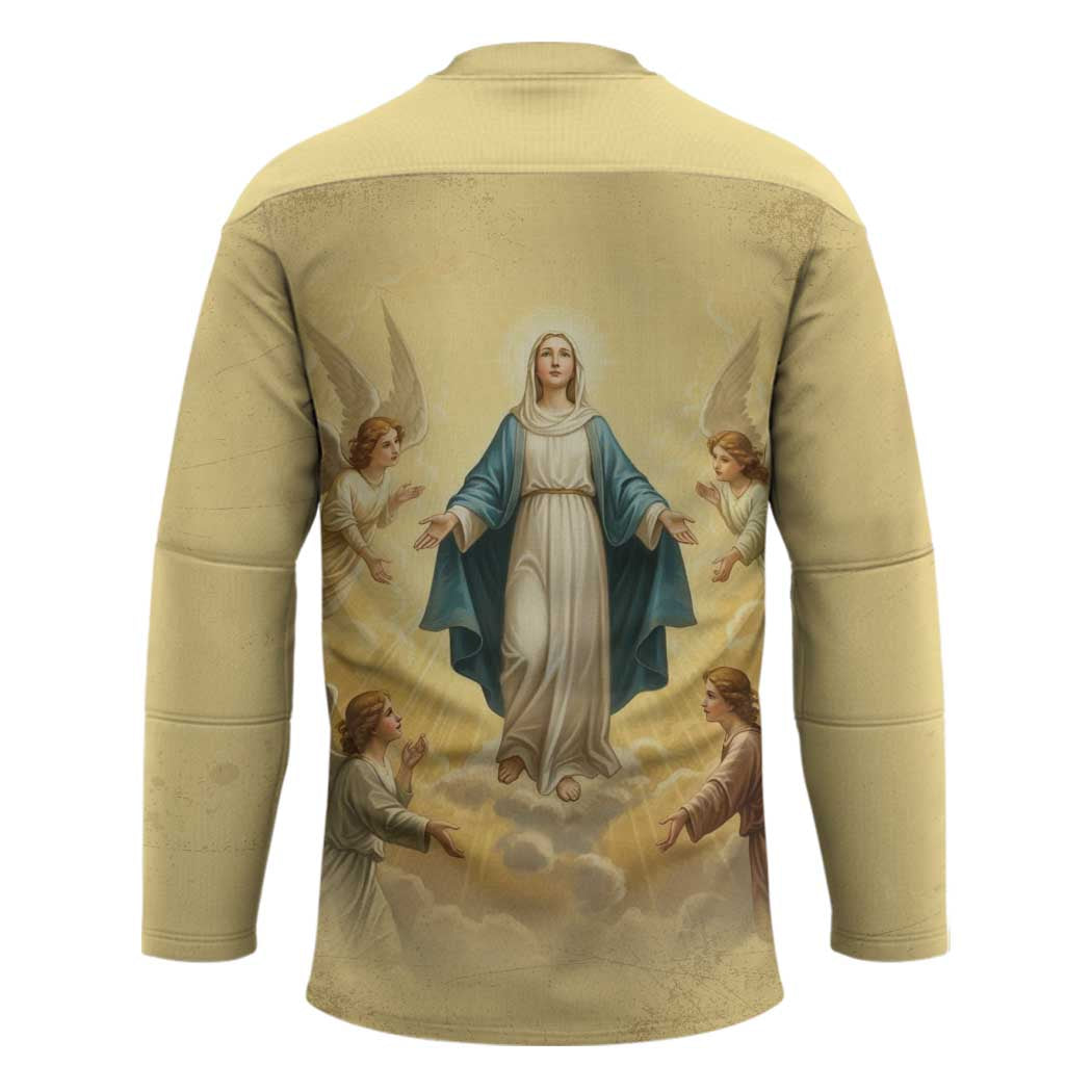 Blessed Virgin Mary Hockey Jersey Falling Asleep of the Mother of God - Wonder Print Shop