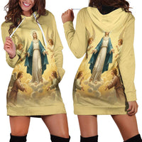 Blessed Virgin Mary Hoodie Dress Falling Asleep of the Mother of God - Wonder Print Shop