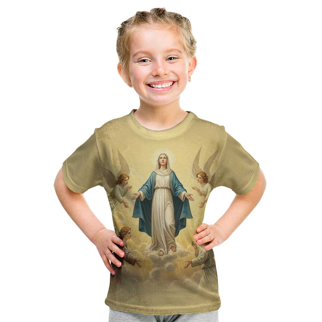 Blessed Virgin Mary Kid T Shirt Falling Asleep of the Mother of God - Wonder Print Shop