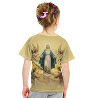 Blessed Virgin Mary Kid T Shirt Falling Asleep of the Mother of God - Wonder Print Shop