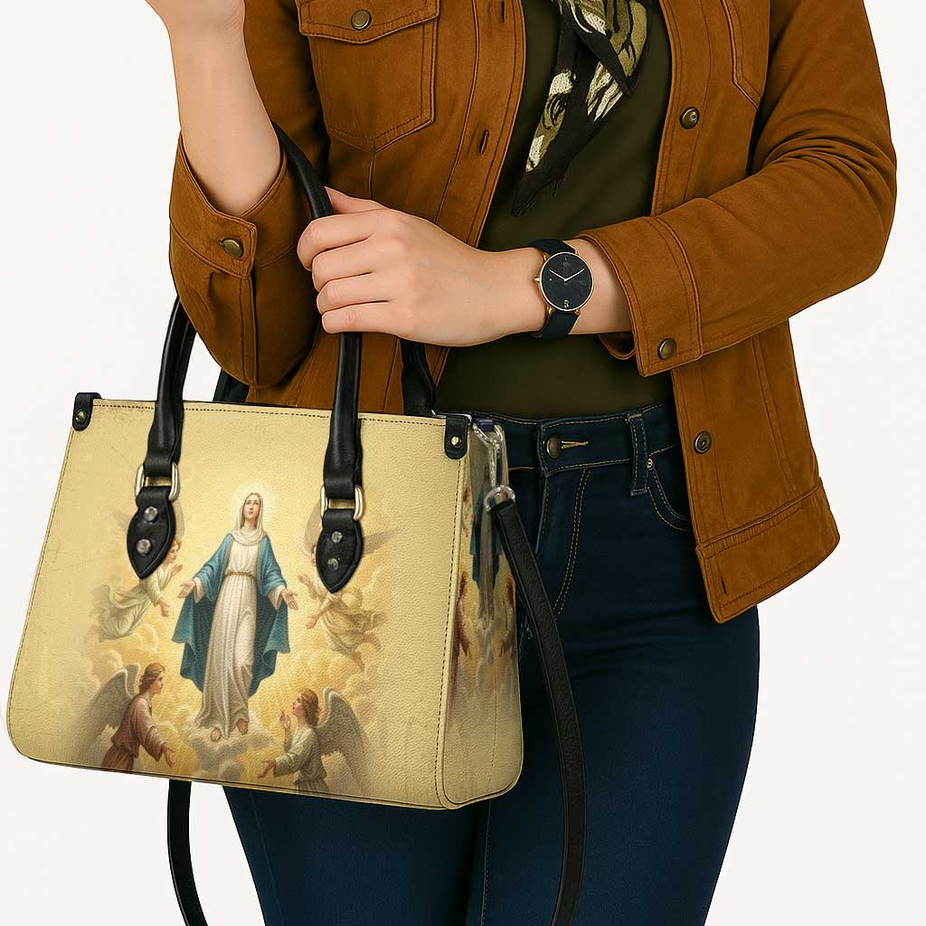 Blessed Virgin Mary Leather Bag Falling Asleep of the Mother of God - Wonder Print Shop
