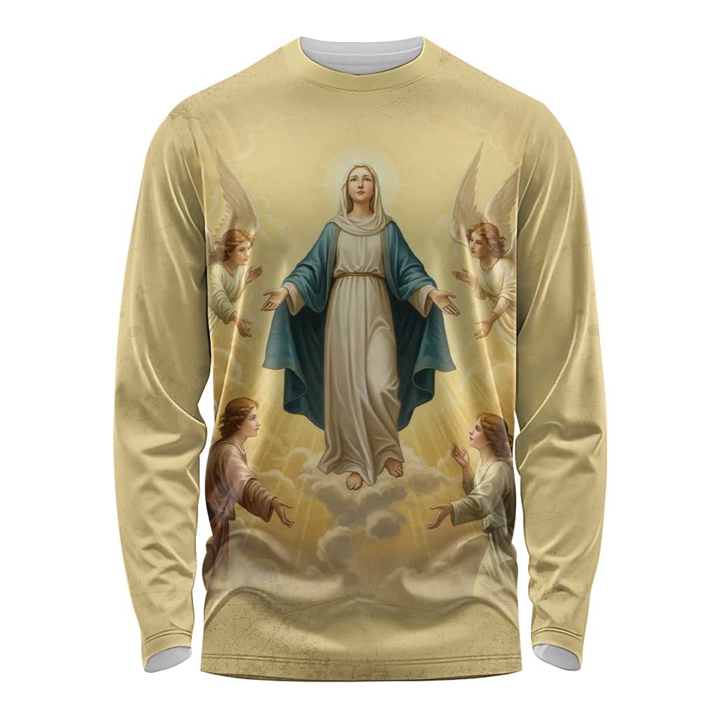 Blessed Virgin Mary Long Sleeve Shirt Falling Asleep of the Mother of God - Wonder Print Shop
