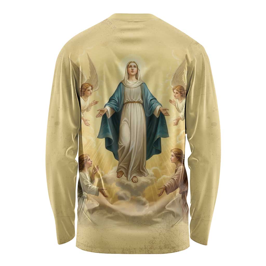 Blessed Virgin Mary Long Sleeve Shirt Falling Asleep of the Mother of God - Wonder Print Shop