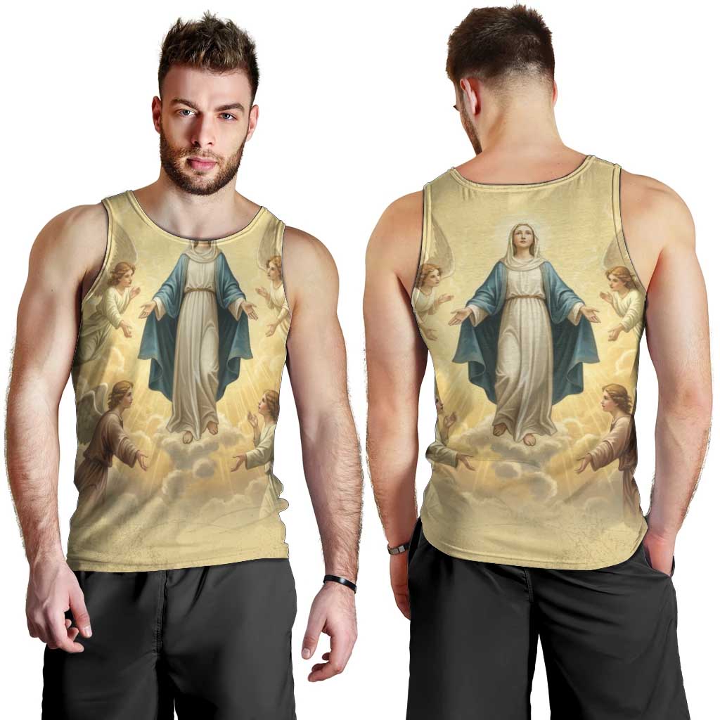 Blessed Virgin Mary Men Tank Top Falling Asleep of the Mother of God - Wonder Print Shop