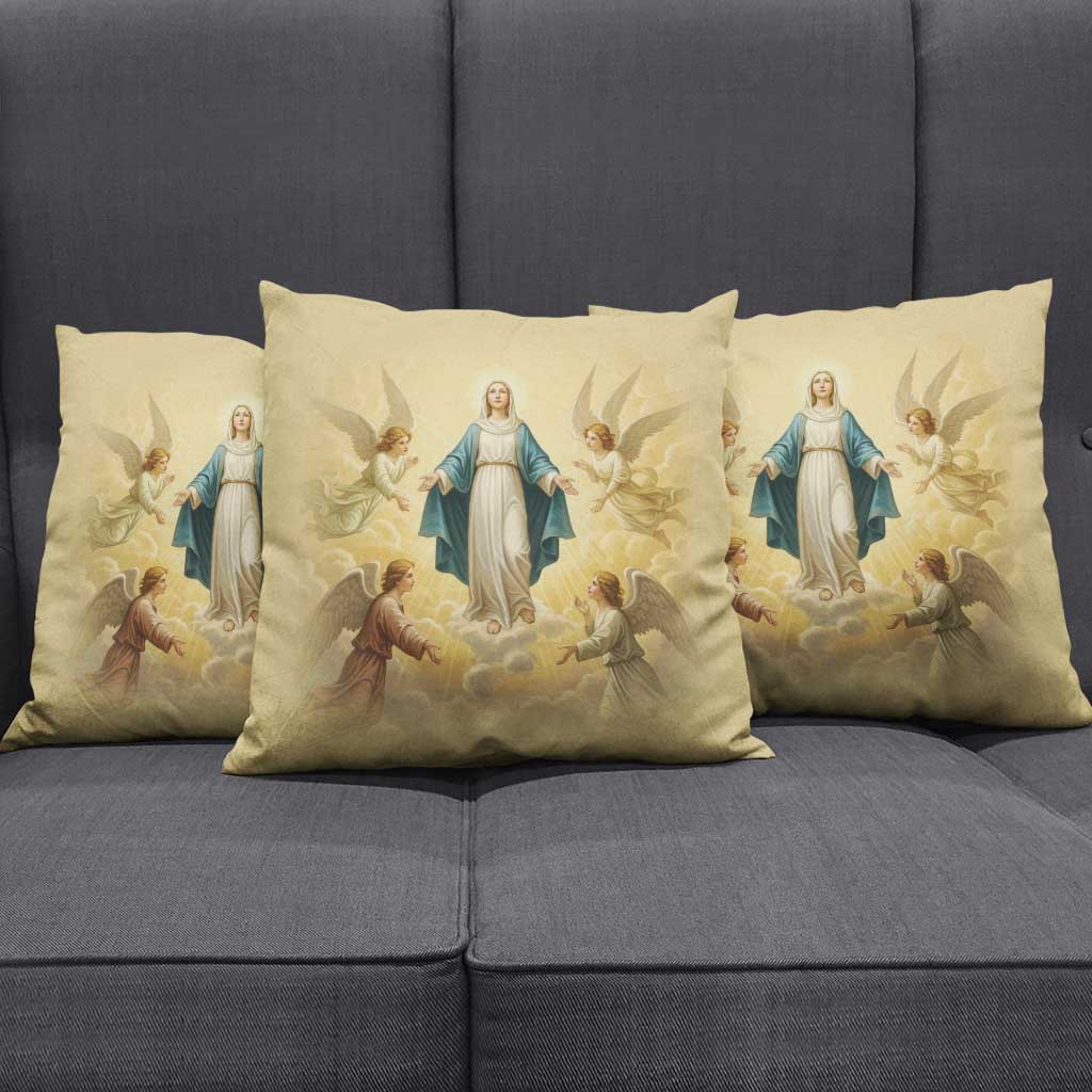 Blessed Virgin Mary Pillow Cover Falling Asleep of the Mother of God - Wonder Print Shop