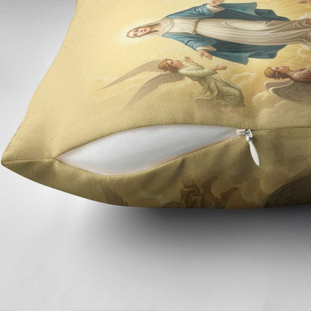 Blessed Virgin Mary Pillow Cover Falling Asleep of the Mother of God - Wonder Print Shop