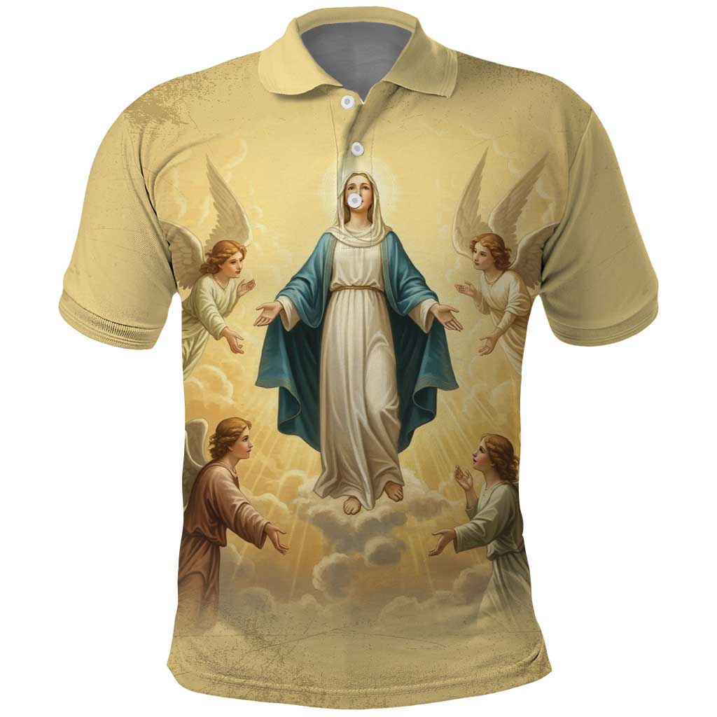 Blessed Virgin Mary Polo Shirt Falling Asleep of the Mother of God - Wonder Print Shop