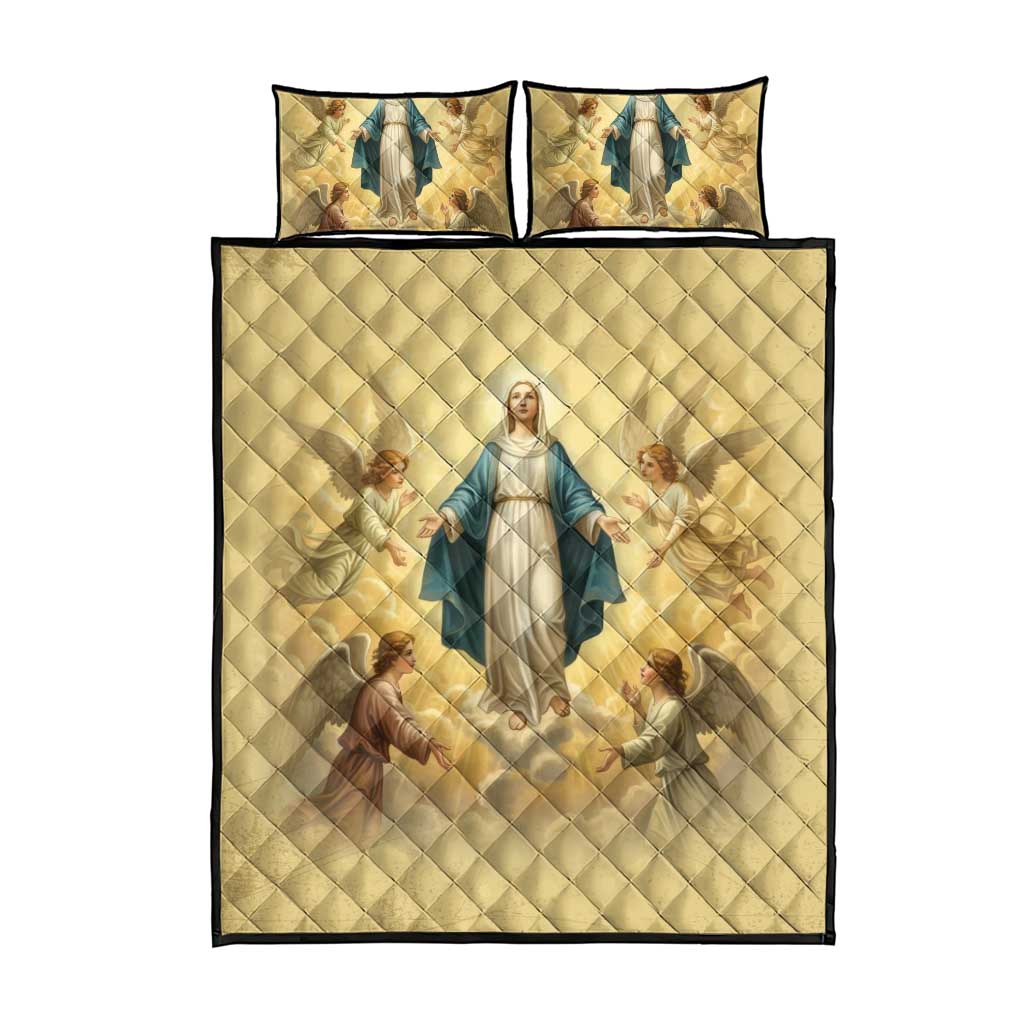 Blessed Virgin Mary Quilt Bed Set Falling Asleep of the Mother of God - Wonder Print Shop