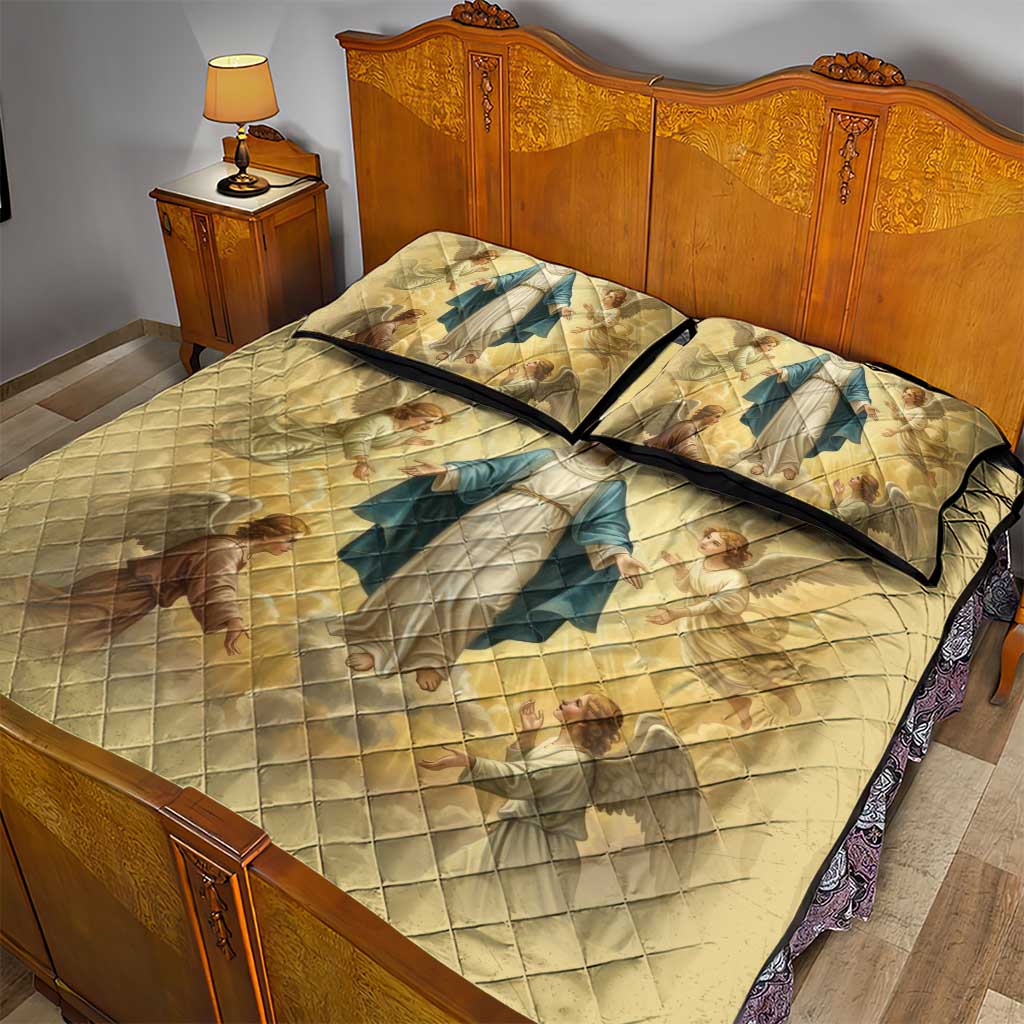 Blessed Virgin Mary Quilt Bed Set Falling Asleep of the Mother of God - Wonder Print Shop