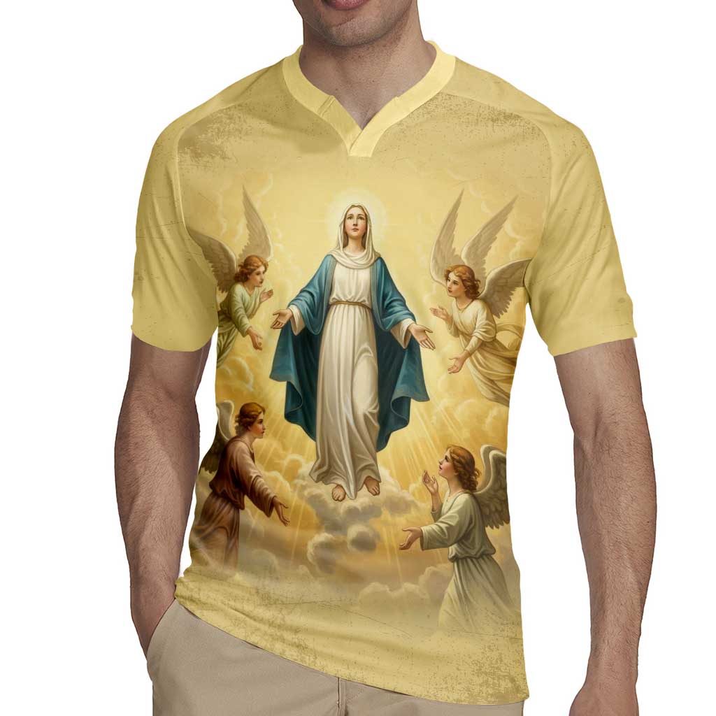 Blessed Virgin Mary Rugby Jersey Falling Asleep of the Mother of God - Wonder Print Shop