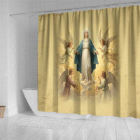 Blessed Virgin Mary Shower Curtain Falling Asleep of the Mother of God - Wonder Print Shop